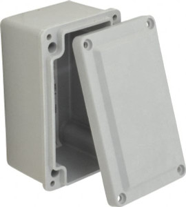 Made in USA NEMA 1, 12, 3R, 4X, 6P Fiberglass Junction Box Enclosure with Screw Flat Cover 3-5/8" Wide x 5-31/32" High x 3-1/8" Deep, Chemical & Impact Resistant, Dust-tight & Watertight CF532 - 03740719