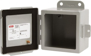 nVent HOFFMAN NEMA 12, 13 Steel Junction Box Enclosure with Hinge Flat Cover 6" Wide x 6" High x 4" Deep A606CH - 68600915