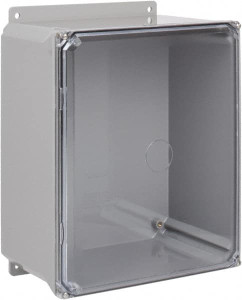 Thomas & Betts NEMA 1, 2, 3, 4, 12, 3S, 3SX, 3X, 4X Polycarbonate Standard Enclosure with Screw Flat Cover 10" Wide x 12" High x 6" Deep, Impact Resistant NV12106 - 54090147