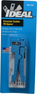 IDEAL Coaxial Wire Stripper For Use with Cat5, CB Antenna Cable, SJ Cord, SJT Cord, SO Cord, Tightly Wrapped Stranded Cable, Twisted Pair Wire 45-163 - 00201731