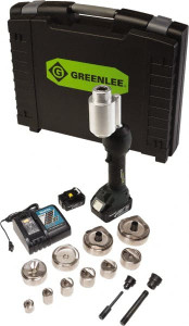 Greenlee 16 Piece, 0.88 to 4.5445" Punch Hole Diam, Hydraulic Knockout Set Round Punch, 10 Gage Stainless Steel, 10 Gage Mild Steel LS100X11SBSP4 - 37452984