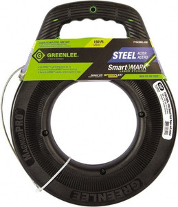 Greenlee 150 Ft. Long x 1/8 Inch Wide, Steel Fish Tape Includes Case FTS438DL-150 - 58423450