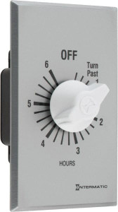 Intermatic 6 hr Indoor Analog Spring-wound Mechanical Timer 125 VAC, 50/60 Hz, FF6H - 54025044