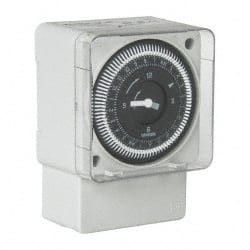 Intermatic 24 hr Indoor Analog Electrical Timer 24/120/240 VAC, 50/60 Hz, MIL72ASTUZ-120 - 54097340