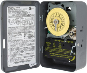 Intermatic 24 hr Indoor Analog Electromechanical Timer Switch 12 On/Off per Day, 125 VAC, 60 Hz, T171 - 54025192