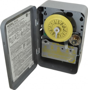 Intermatic 24 hr Indoor Analog Electromechanical Timer Switch 12 On/Off per Day, 125 VAC, 60 Hz, T173 - 54025200