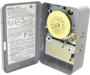 Intermatic 24 hr Indoor Analog Electromechanical Timer Switch 12 On/Off per Day, 208 to 277 VAC, 60 Hz, T174 - 54025218