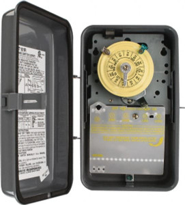 Intermatic 24 hr Outdoor Analog Electromechanical Timer Switch 1 to 12 On/Off, 125 VAC, 60 Hz, T101R - 54025135