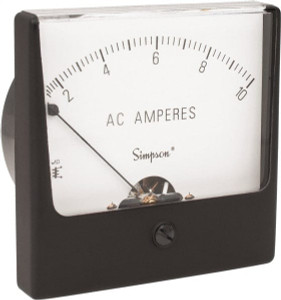 Simpson Electric Analog, AC Ammeter, Panel Meter 60 Hz, 0.004 Ohms at 60 Hz 03180 - 05915269
