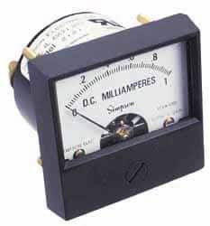 Simpson Electric Analog, DC Ammeter, Panel Meter 60 Hz, 10 Ohms at 60 Hz 02540 - 05914742