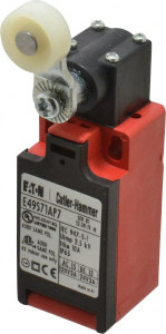 Eaton Cutler-Hammer SPDT, NC/NO, 240 VAC, 30 VDC, Screw Terminal, Roller Lever Actuator, General Purpose Limit Switch 4, 13, 4X, 6P NEMA Rating, IP65 IPR Rating, Screw Mount E49S71AP7 - 00051870 Eaton Cutler-Hammer SPDT, NC/NO, 240 VAC, 30 VDC, Screw Terminal, Roller Lever Actuator, General Purpose Limit Switch 4, 13, 4X, 6P NEMA Rating, IP65 IPR Rating, Screw Mount E49S71AP7 - 00051870