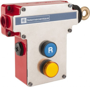 Telemecanique Sensors 10 Amp, 2NO/2NC Configuration, Right Hand Operation, Rope Operated Limit Switch Pushbutton Reset, Cable Pull, Pilot Light Indicator, 300 VAC XY2CE1A196 - 69656601