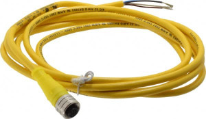 Brad Harrison - Molex 4 Amp, M12 Female Straight to Pigtail Cordset Sensor and Receptacle 250 VAC/VDC, 2m Cable Length, IP67 Ingress Rating 804000A09M020 - 09540956