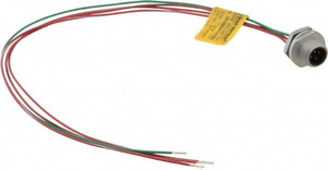 Brad Harrison - Molex 4 Amp, 1/2-20 UNF Male Straight Receptacle 250 VAC/VDC, 0.31m Cable Length, IP67 Ingress Rating 7R4A06A19A120 - 09541343