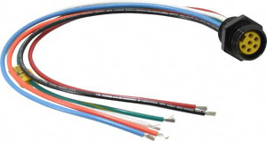 Brad Harrison - Molex 8 Amp, Female Straight Receptacle 600 VAC/VDC, 0.31m Cable Length, IP67 Ingress Rating 1R6004A20A120 - 09542341