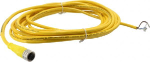 Brad Harrison - Molex 4 Amp, M12 Female Straight to Pigtail Cordset Sensor and Receptacle 250 VAC/VDC, 5m Cable Length, IP67 Ingress Rating 804000A09M050 - 09540964