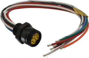 Brad Harrison - Molex 7 Amp, Female Straight Receptacle 600 VAC/VDC, 0.31m Cable Length, IP67 Ingress Rating 2R8004A20A120 - 09542226