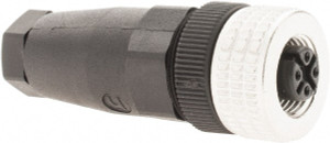 Telemecanique Sensors 3 Amp, M12 5 Pin Female Straight Field Attachable Connector Sensor and Receptacle 30 VAC, 36 VDC, IP67 Ingress Rating XZCC12FDM50B - 56685365