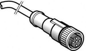 Telemecanique Sensors 4 Amp, M12 Straight Female Connector 5 Pin Cordset Sensor and Receptacle 60 VAC, 75 VDC, 10m Cable Length, IP65, IP67, IP69K Ingress Rating XZCP1164L10 - 69676146