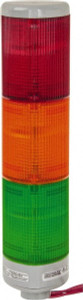 Edwards Signaling Incandescent Lamp, Amber, Green, Red, Steady, Preassembled Stackable Tower Light Module Unit 24 VDC, 0.96 Amp, IP54, IP65 Ingress Rating, 3R, 4X NEMA Rated, Pipe Mount 102SIN-RGA-G1 - 75566646