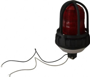 Federal Signal 120 VAC, 4X NEMA Rated, Strobe Tube, Red, Strobe Light 80 Flashes per min, 3/4 Inch Pipe, 5-1/2 Inch Diameter, 9-1/4 Inch High, IP66 Ingress Rating, Pipe Mount 151XST-120R - 54028451