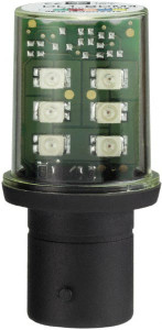 Schneider Electric Red, Visible Signal Replacement LED Bulb For Use with Beacon, Indicator Bank DL1BKB4 - 69652261