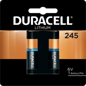 Duracell Size 245, Lithium, 1 Pack, Button & Coin Cell Battery 6 Volts, Flat Terminal, 2CR5, ANSI 5032LC Regulated 00041333661971 - 66994773