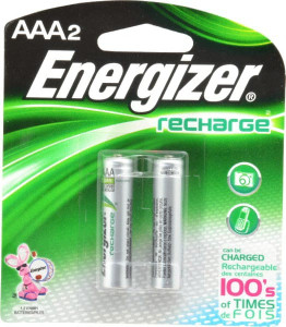 Energizer 2 Qty 1 Pack Size AAA, NiMH, 2 Pack, Standard Battery 1.2 Volts, Flat Terminal, ANSI Regulated NH12BP-2 - 06286579