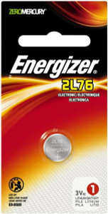 Energizer Size 2L76, Lithium, Photo Battery 3 Volts, Button Tab Terminal, CR11108, IEC Regulated 2L76BP - 06286611