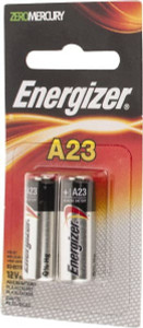 Energizer 2 Qty 1 Pack Size A23, Alkaline, 2 Pack, Standard Battery 12 Volts, ANSI Regulated A23BPZ-2 - 89421655