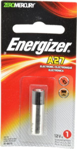 Energizer Size A27, Alkaline, Standard Battery 12 Volts, Flat Terminal A27BPZ - 05000930