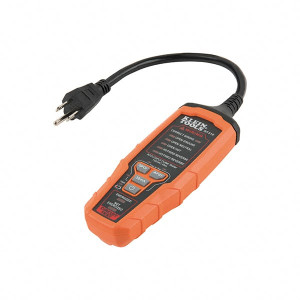 Klein Tools Circuit Continuity & Voltage Testers, Tester Type: Receptacle Tester with GFCI, Maximum Voltage: 120 VAC, Minimum Voltage: 120 VAC, Display Type: LED, Power Supply: AAA, Includes: (3) AAA Batteries RT310 - 11848041