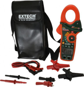 Extech EX840, CAT IV, Digital True RMS Auto Ranging Clamp Meter with 1.7" Clamp On Jaws 1000 VAC/VDC, 1000 AC/DC Amps, Measures Voltage, Capacitance, Continuity, Frequency, Resistance, Temperature EX840 - 78603834