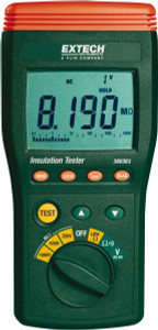 Extech Digital LCD Display, 10,000 Megohm Electrical Insulation Resistance Tester & Megohmmeter 1,000 VAC Max Test Voltage, Powered by 1.5V AA Battery 380363 - 82424144