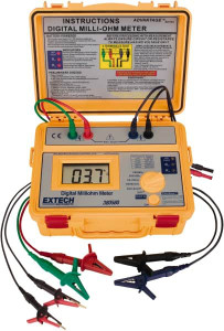 Extech Digital LCD Display, 0.002 Megohm Electrical Insulation Resistance Tester & Megohmmeter Powered by AA Battery 380580 - 43000124