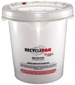 RecyclePak 15 Inch Deep, Lamp Recycling Box 15 Inch Diameter, 69 Lb. Capacity, 5 Gallon Pail SUPPLY068 - 86043858