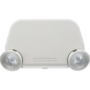 Lithonia Lighting 2 Head LED Emergency Lighting Unit 120/277 VAC, 0.33 Watts, Sealed Nickel Cadmium Battery, Thermoplastic Housing, White 263X1T - 92150655