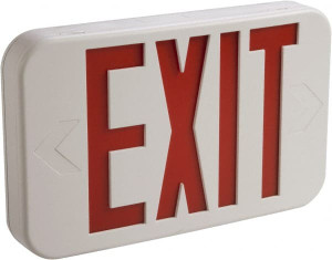 Cooper Lighting 1 and 2 Face, 3 Watt, White, Thermoplastic, LED, Illuminated Exit Sign 120/277 VAC, Nickel Cadmium, Ceiling Mounted, End Mounted, Wall Mounted, 11-11/16 Inch Long x 1-3/4 Inch Wide x 7-1/2 Inch High APX7R - 89201743