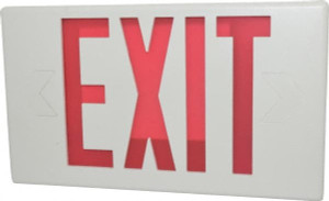 Cooper Lighting 1 and 2 Face, 0.98, 1.03 Watt, White, Polycarbonate, LED, Illuminated Exit Sign 120/277 VAC, Nickel Cadmium, Surface Mounted, 13 Inch Long x 2-1/8 Inch Wide x 7-1/2 Inch High LPX7 - 63644736