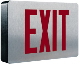 Cooper Lighting 2 Face, 0.98, 1.04 Watt, Black, Aluminum, LED, Illuminated Exit Sign 120/277 VAC, Nickel Cadmium, Surface Mounted, 12-5/8 Inch Long x 2-1/4 Inch Wide x 8-1/4 Inch High CX62 - 75424945 Cooper Lighting 2 Face, 0.98, 1.04 Watt, Black, Aluminum, LED, Illuminated Exit Sign 120/277 VAC, Nickel Cadmium, Surface Mounted, 12-5/8 Inch Long x 2-1/4 Inch Wide x 8-1/4 Inch High CX62 - 75424945