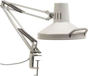 Value Collection 120 VAC, 22, 100 Watt, Swing Arm Machine Light Clamp Mount, 5 Ft. Cord, White L119-01 - 68989755
