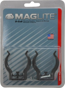 MAGLITE 2 Qty 1 Pack Plastic Mounting Bracket Black, Compatible with Maglite D Batteries ASXD026 - 76590926