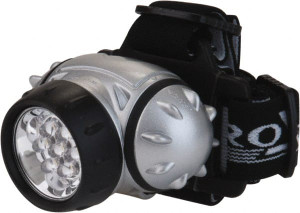 PRO-SAFE White LED Bulb, 38 Lumens, Hands-free Flashlight Gray Plastic Body, 3 AAA Alkaline Batteries Not Included LED-HD-CY - 72803687