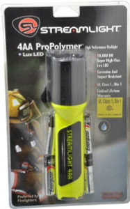 Streamlight White LED Bulb, 100 Lumens, Industrial/Tactical Flashlight Yellow Plastic Body, 4 AA Alkaline Batteries Included 68602 - 62071170