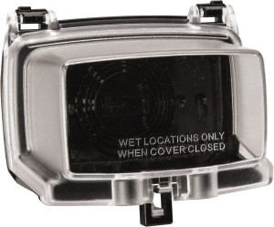 Intermatic Polycarbonate Electrical Box Weatherproof Receptacle Cover Includes (3) Patented Inserts For GFCI/Duplex/Toggle/Round Receptacles, Base Cover Assembly, Gasket, Mounting Screws WP1000HC - 54027511