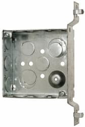 Crouse-Hinds 4 x 4 x 1-1/2" Steel Square Outlet Box 1 Gang, (13) 1/2, 3/4" Knockouts TP425 - 05427208