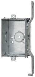 Crouse-Hinds 3 x 2 x 2-1/2" Steel Rectangular Switch Box 1 Gang, (7) 1/2" Knockouts TP222 - 06926661