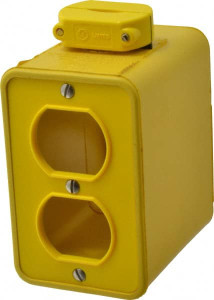 Woodhead - Molex Rubber Rectangular Portable Outlet Box 1 Gang 3000 - 57124661 Woodhead - Molex Rubber Rectangular Portable Outlet Box 1 Gang 3000 - 57124661