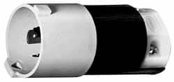 Hubbell Wiring Device-Kellems 120/208 VAC 20A NEMA L21-20P Industrial Twist Lock Plug 4 Poles, 5 Wires, 3 Phase, IP20, Self-Grounding, 0.35 to 1.15" Cord Diam, Black/White HBL2511S - 73122657