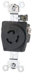 Cooper Wiring Devices 277 VAC, 15 Amp, L7-15R NEMA, Self Grounding Receptacle 2 Poles, 3 Wire, Female End, Black CWL715R - 02435238